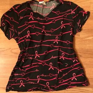 💕BREAST CANCER AWARENESS SCRUB TOP💕